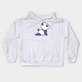 Cute Panda Stretching Yoga Cartoon Kids Hoodie